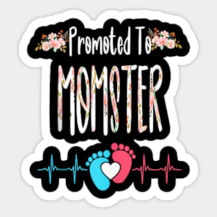 Promoted to MOMSTER - Pregnancy Announcement - Christmas Soon Sticker